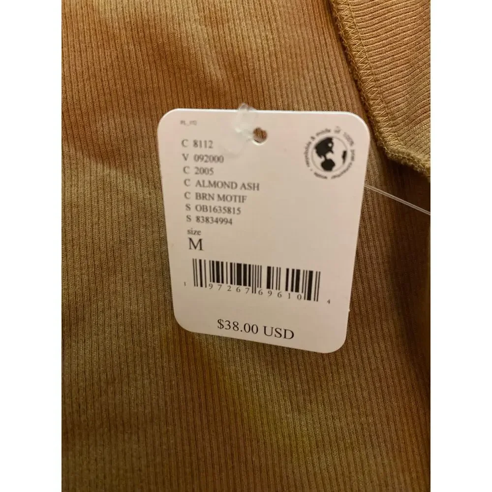 Free People We The Free Women's Kate Ribbed Tank Top in Almond Ash size M - Picture 5 of 8